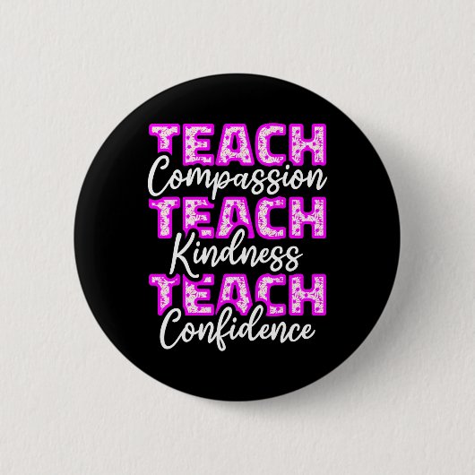 Leraar Leert Medelevende Opvoeding Studenten Prece Ronde Button 5,7 Cm (Voorkant)