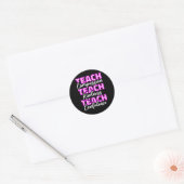 Leraar Leert Medelevende Opvoeding Studenten Prece Ronde Sticker (Envelop)