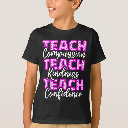 Leraar Leert Medelevende Opvoeding Studenten Prece T-shirt (Voorkant)