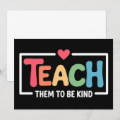 Leraar leert ze vriendelijk te zijn terug naar sch kaart (Voorkant / Achterkant)