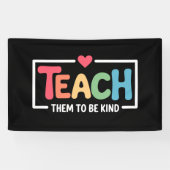 Leraar leert ze vriendelijk te zijn terug naar sch spandoek (Horizontaal)