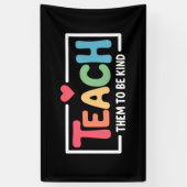 Leraar leert ze vriendelijk te zijn terug naar sch spandoek (Verticaal)