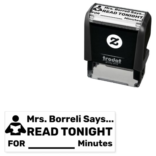 Leraar "LEES VANAVOND" Zelfinkt Stempel (In situ)