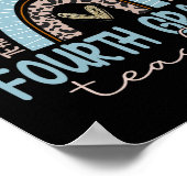 Leraar Leopard Boho Rainbow Terug naar school Poster (Hoek)