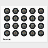 Leraar Leopard Boho Rainbow Terug naar school Ronde Sticker (Vel)