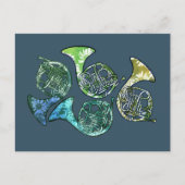 leraar leraar Franse Horns Daisy Band Briefkaart (Voorkant)