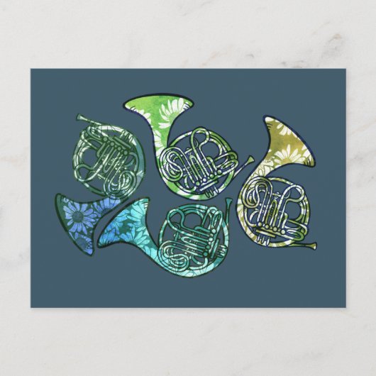 leraar leraar Franse Horns Daisy Band Briefkaart (Voorkant)