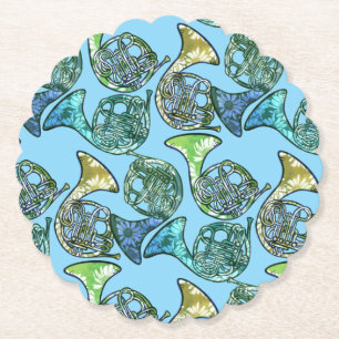 leraar leraar Franse Horns Daisy Band Kartonnen Onderzetters