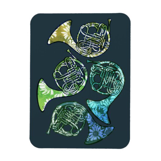 leraar leraar Franse Horns Daisy Band Magneet (Verticaal)