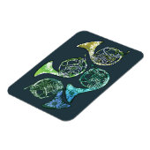 leraar leraar Franse Horns Daisy Band Magneet (Linkerzijde)