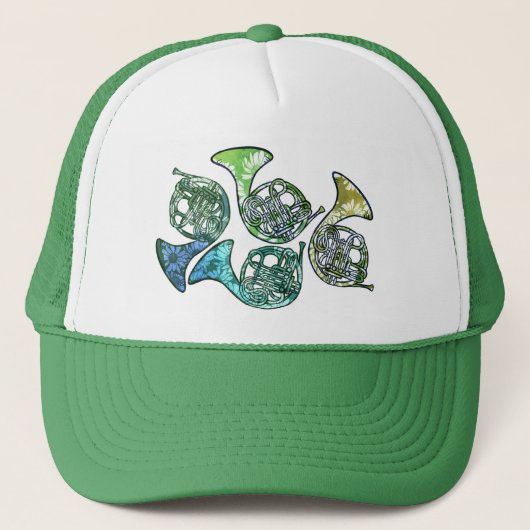 leraar leraar Franse Horns Daisy Band Trucker Pet (Voorkant)