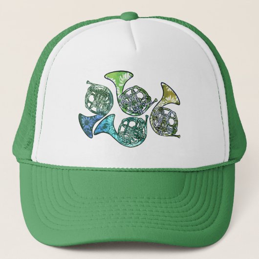 leraar leraar Franse Horns Daisy Band Trucker Pet (Voorkant)