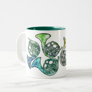leraar leraar Franse Horns Daisy Band Tweekleurige Koffiemok