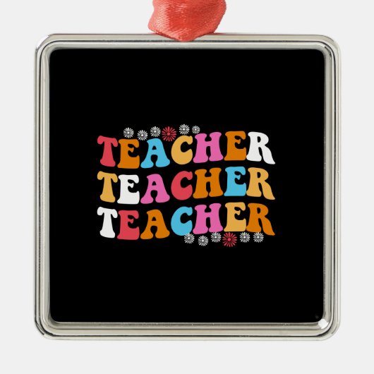 Leraar leraar leraar leraar metalen ornament (Voorkant)