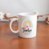 Leraar Leren Liefde Inspire Rainbow Gepersonalisee Koffiemok