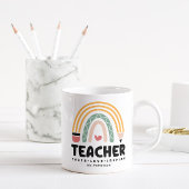 Leraar Leren Liefde Inspire Rainbow Gepersonalisee Koffiemok