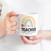 Leraar Leren Liefde Inspire Rainbow Gepersonalisee Koffiemok