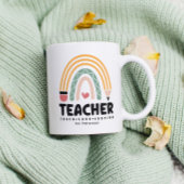 Leraar Leren Liefde Inspire Rainbow Gepersonalisee Koffiemok