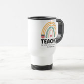 Leraar Leren Liefde Inspire Rainbow Gepersonalisee Reisbeker (Voorkant rechts)