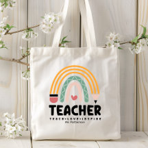 Leraar Leren Liefde Inspire Rainbow Gepersonalisee