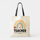 Leraar Leren Liefde Inspire Rainbow Gepersonalisee Tote Bag (Achterkant)