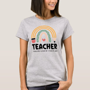 Leraar Leren Liefde Inspire T-shirt