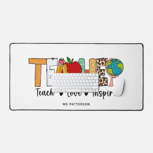 Leraar Leren Liefde Inspireren Gepersonaliseerde N Bureaumat (Keyboard & Muis)