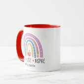 Leraar leren liefde inspireren mok (Voorkant links)