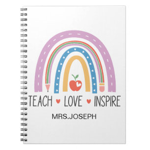 Leraar leren liefde inspireren notitieboek