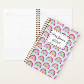 leraar LES PLANNER MET NAAM regenboog thema (Display)