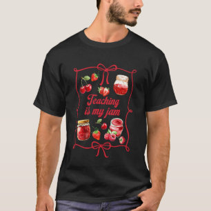 Leraar Lesgeven Houdt Van Inspireren Aardbei Lesge T-shirt
