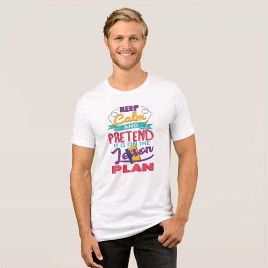 Leraar Lesson Plan kalm houden en voorhouden Tri-Blend Shirt (Voorkant volledig)