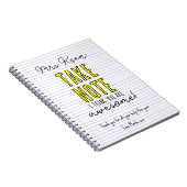 Leraar let op je bent geweldig boek schoolbord notitieboek (Rechterzijde)