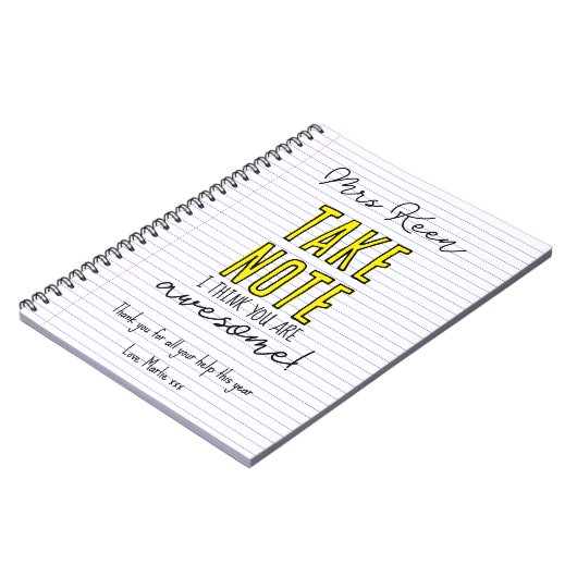 Leraar let op je bent geweldig boek schoolbord notitieboek (Linkerzijde)