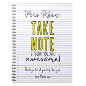 Leraar let op je bent geweldig boek schoolbord notitieboek (Voorkant)