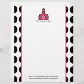 Leraar Letterhead - zwarte wandelwand en roze Gepersonaliseerd Briefhoofd (Voorkant / Achterkant)