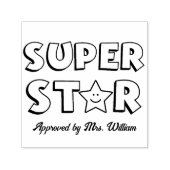 Leraar Leuke Ster Lof Grading Aanmoediging Zelfinktende Stempel (Design)