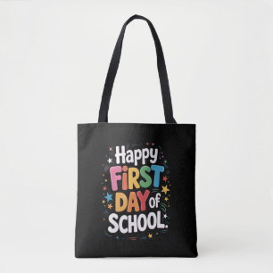 Leraar Leven Cadeau Gelukkige Eerste Dag Van Schoo Tote Bag