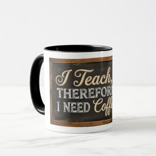 Leraar Leven Schoolbord Koffie Mok (Voorkant links)