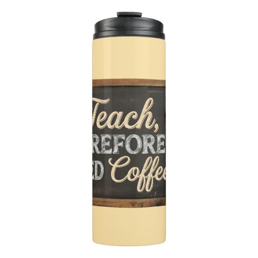 Leraar Leven Schoolbord Koffie Thermosbeker (Voorkant)