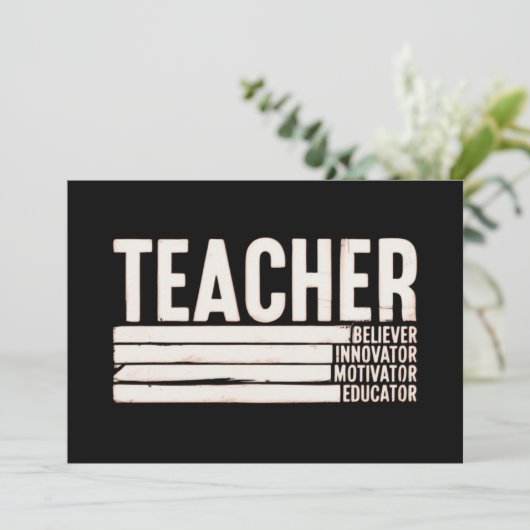 Leraar Leven Terug naar School Kaart (Staand voorkant)