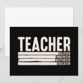 Leraar Leven Terug naar School Kaart (Voorkant / Achterkant)