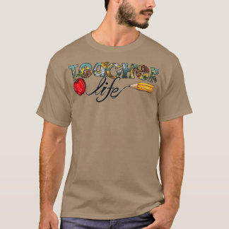 Leraar Leven Zonnebloem Lusjesleraar terug naar Sc T-shirt