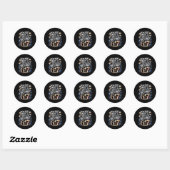 Leraar lezen 67 Grappige Engelse Meme Hoeveel Nig Ronde Sticker (Vel)