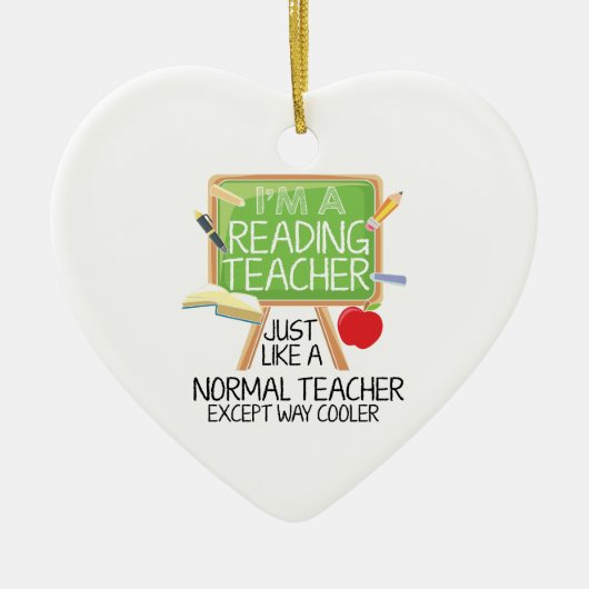 Leraar Lezen Keramisch Ornament (Voorkant)