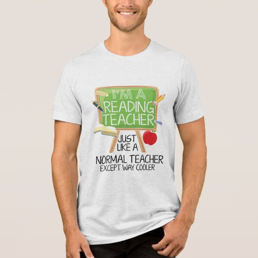 Leraar Lezen Tri-Blend Shirt (Voorkant)