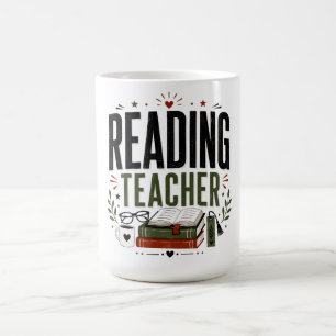 Leraar Lezen Vintage Boekliefhebber Design Koffiemok