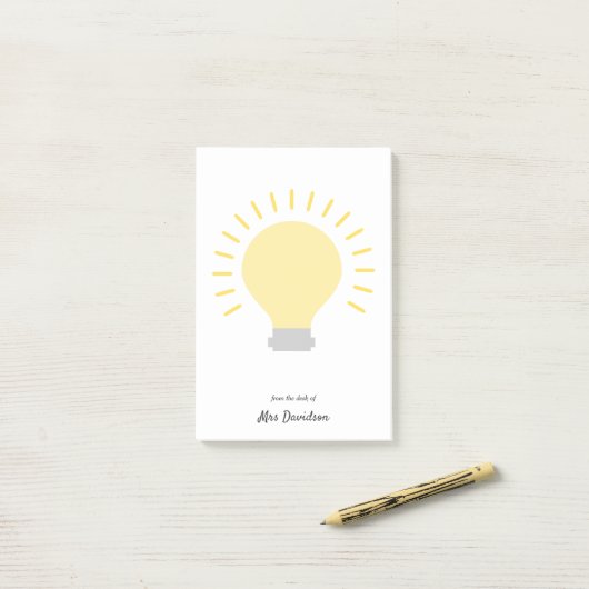 Leraar Lichte lamp Post-it notities Post-it® Notes (Op bureau)