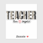 Leraar Liefde en Leopard inspireren Sticker (Vel)