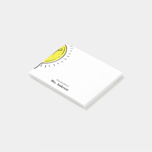 Leraar Lightbulb School Post-it® Notes (Schuin)